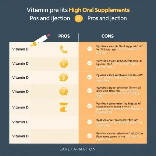 수치 기반 개인 맞춤 솔루션: 주사 Vs. 고용량 섭취 비교
